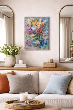 "Mosaic of Color: A Bouquet of Roses"