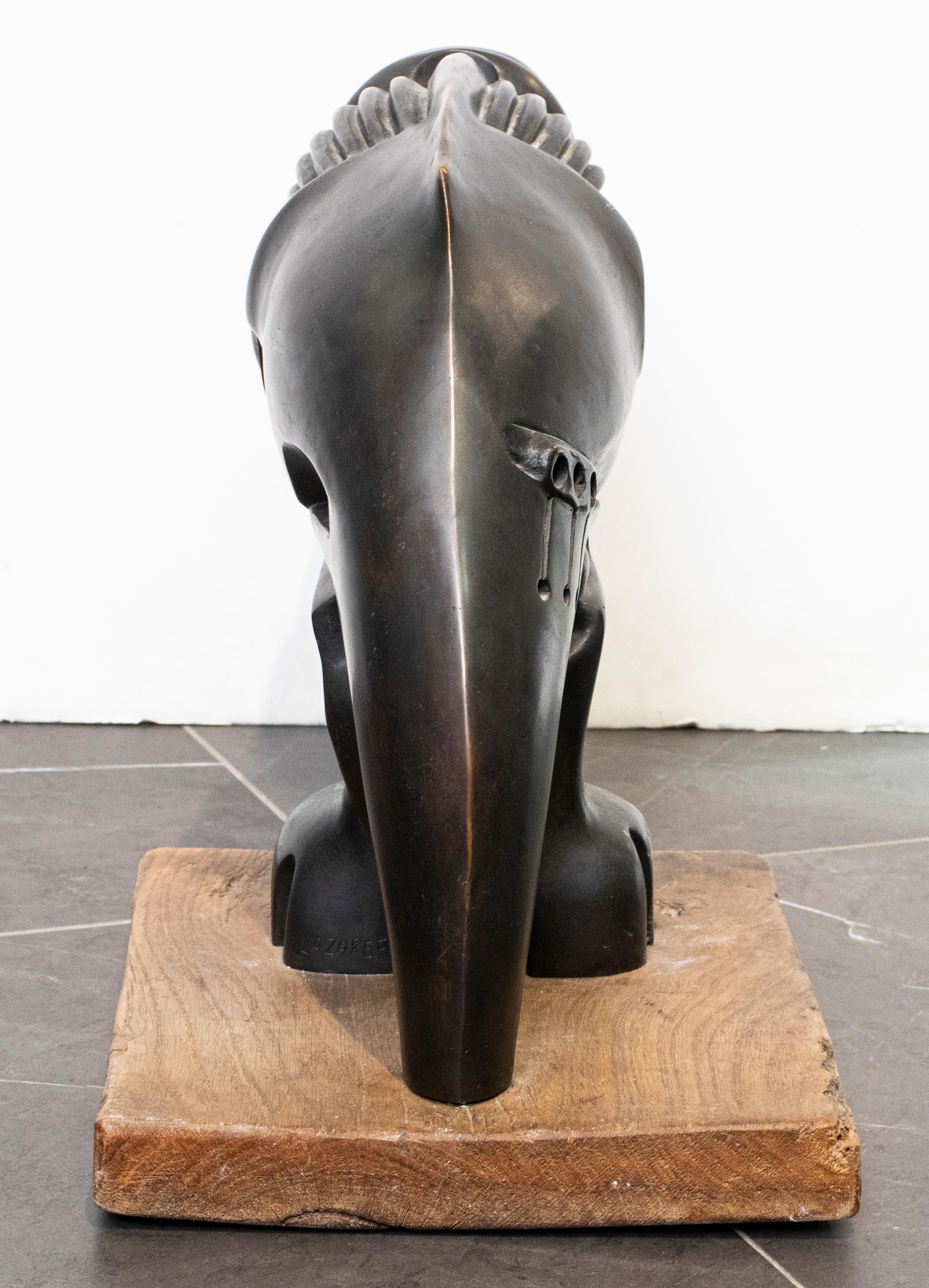 Alexandra Lazareff - Oiseau abstrait moderne en bronze 3