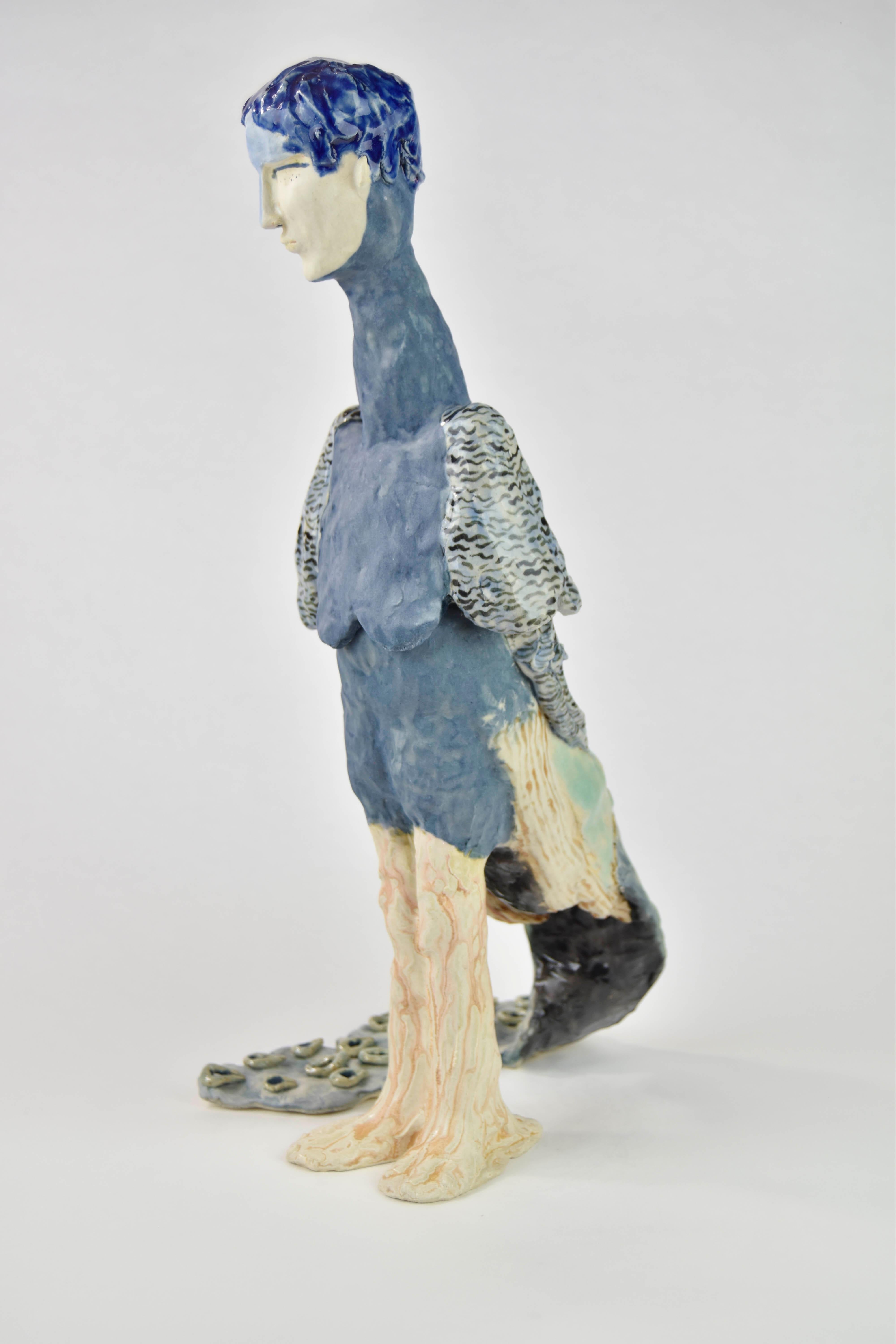 Composite Being: Peacock - Contemporary Sculpture by Alexandra Levasseur