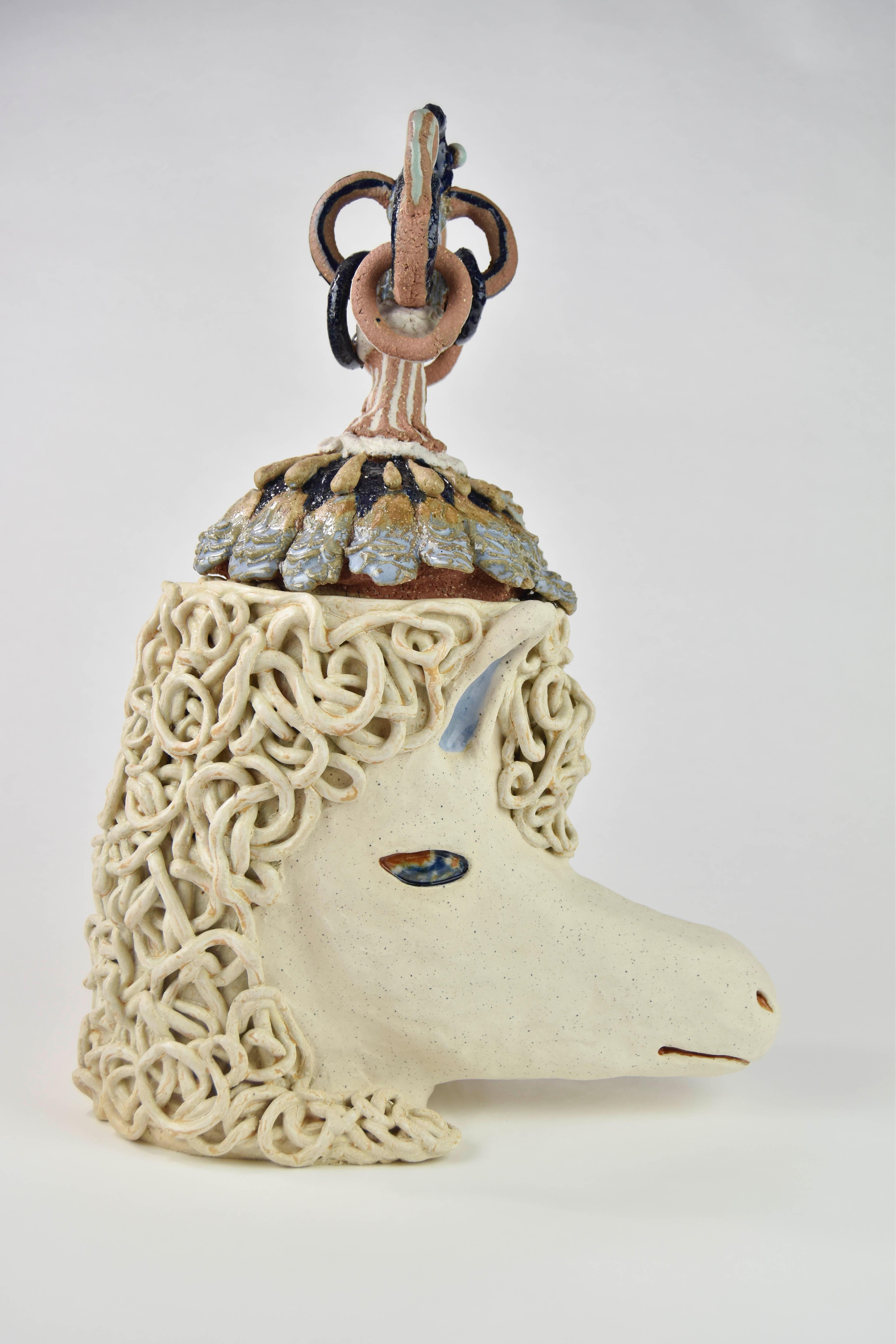 Spaghetti Western Pony - Abstract Sculpture Grigio di Alexandra Levasseur