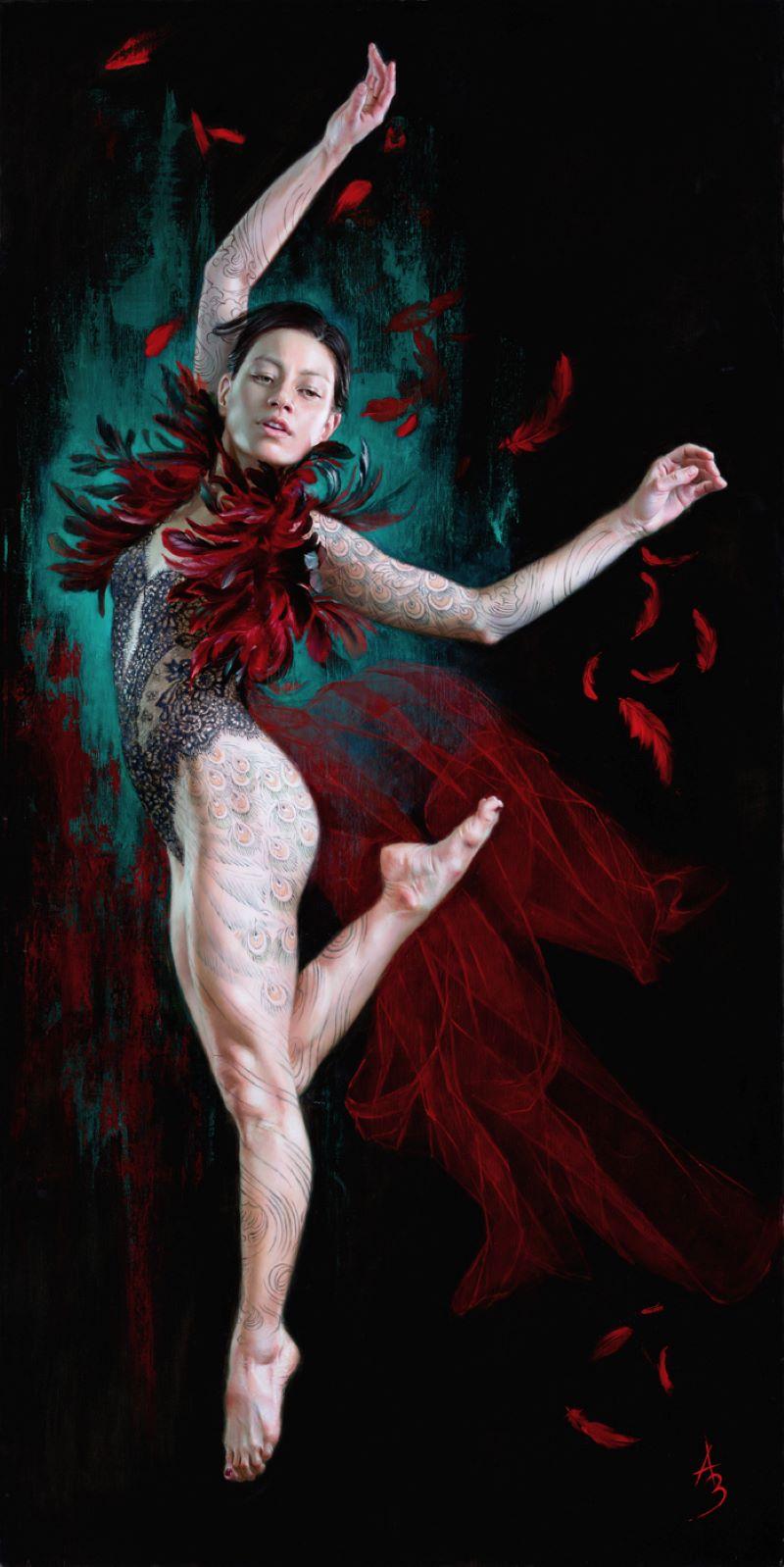 Alexandra Manukyan Portrait Painting - "Ascension, " Oil Painting