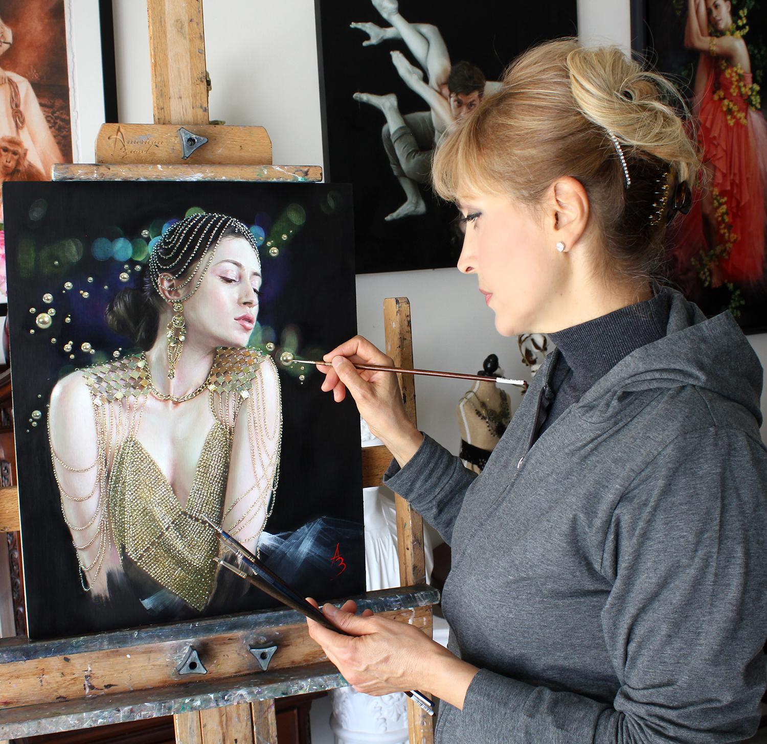 « Effulgent », peinture à l'huile - Painting de Alexandra Manukyan