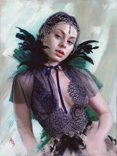 "Incantatrice", pittura a olio