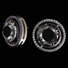 Alexandra Mor Manschettenknöpfe mit schwarzem Brillantschliff zum Vatertag