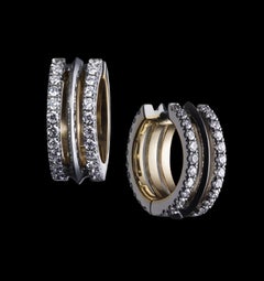 Alexandra Mor Petite Diamond Hoop Earrings
