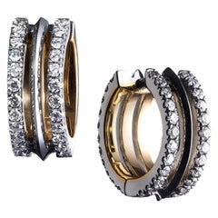 Alexandra Mor Petite Diamond Hoop Earrings