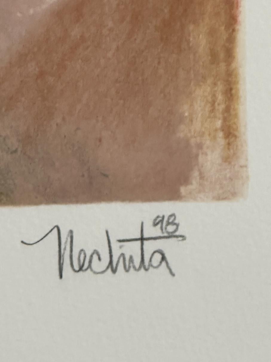 Alexandra Nechita 1998 Soft Velvet Cat Signed Limited Edition Lithograph For Sale 3