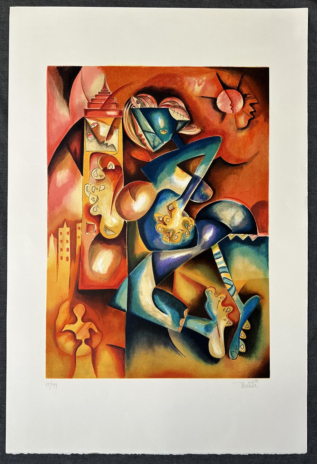 Alexandra Nechita 1999 City Runner Signed Limited Edition Lithograph 5