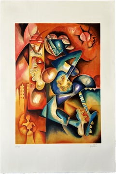 Alexandra Nechita 1999 City Runner Signed Limited Edition Lithograph