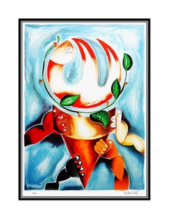 Alexandra Nechita Color Lithograph Original SIGNED Large Petite Picasso Artwork