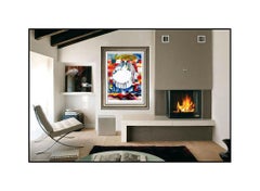 Alexandra Nechita Earth Peace Color Lithograph Signed Modern Large Cubism Art