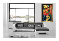 Alexandra Nechita Large Color Serigraph on Canvas Signed Cubism Picasso Artwork