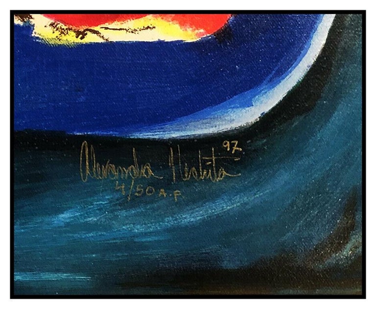 Alexandra Nechita - Alexandra Nechita Large Color Serigraph On Canvas