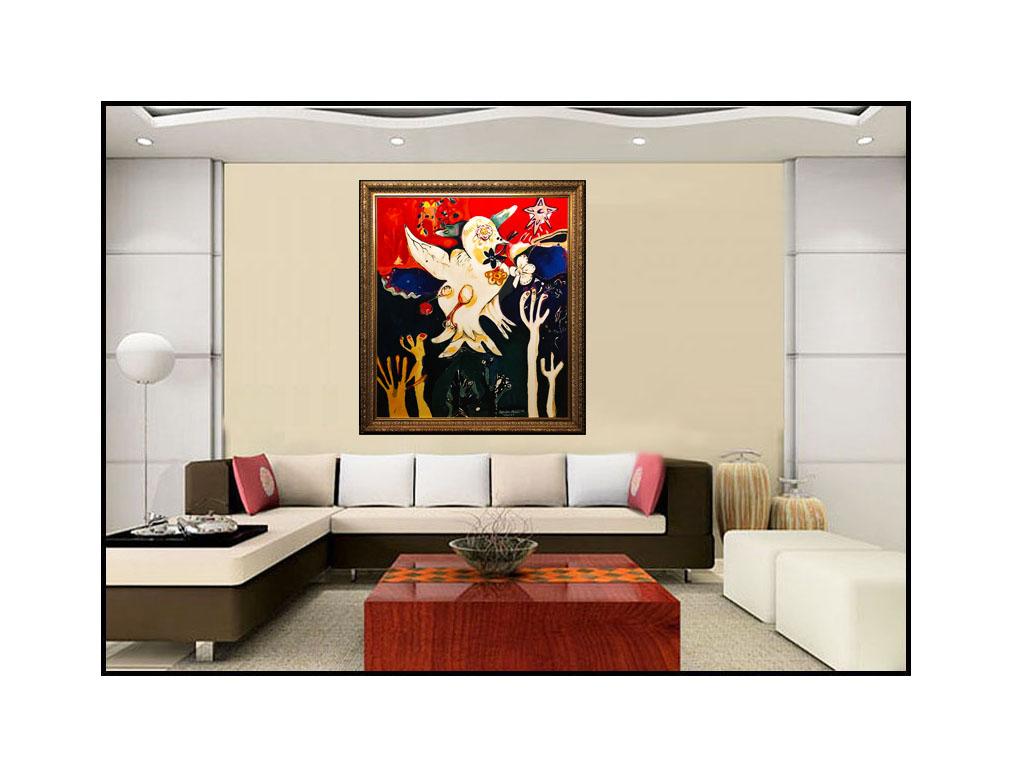 Alexandra Nechita Authentic & Large Original Serigraph on Canvas, Professionally Custom Framed and listed with the Submit Best Offer option

Accepting Offers Now:  Up for sale here we have Serigraph by renowned Modern Cubism Artist, Alexandra