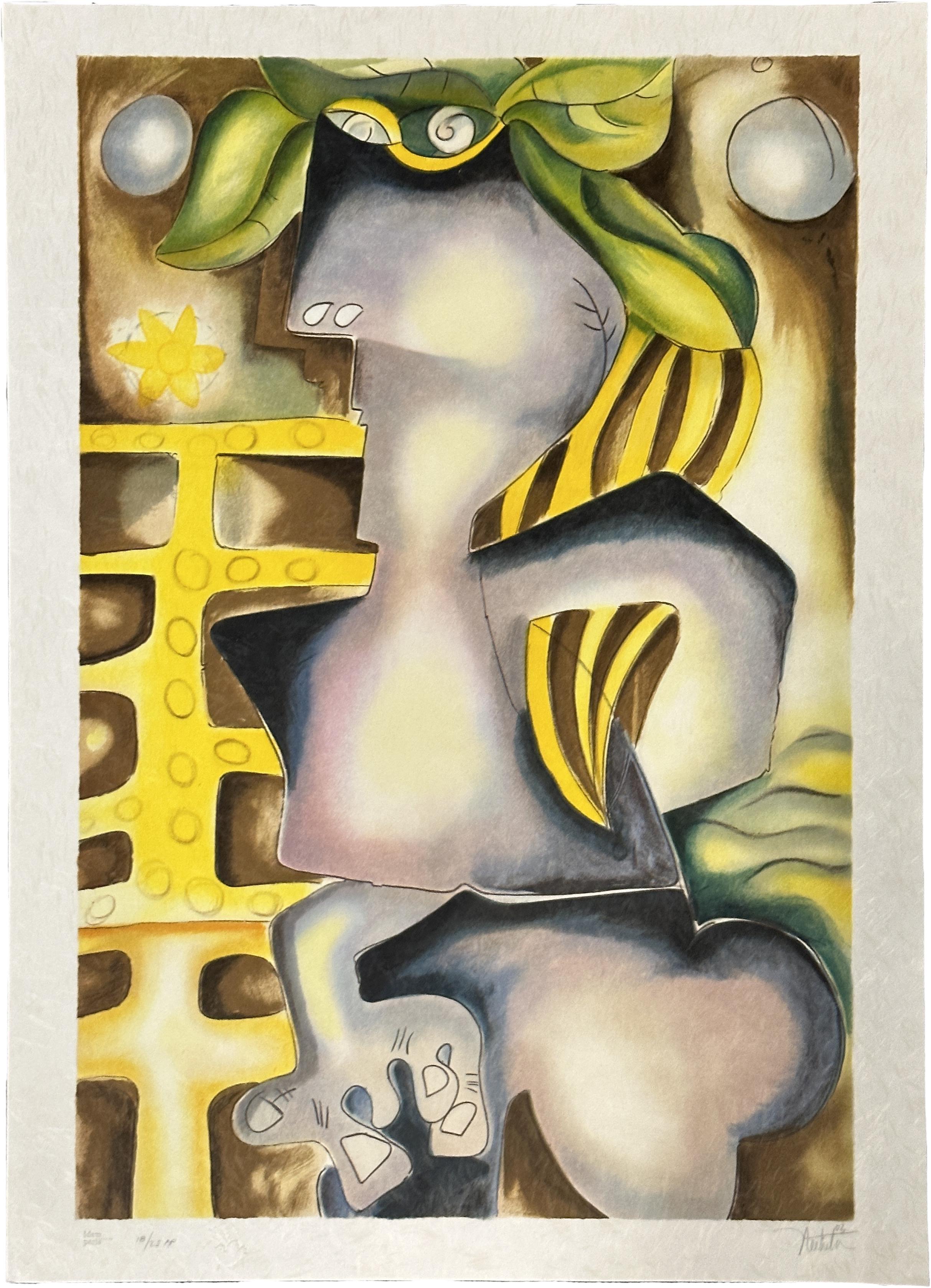 Alexandra Nechita Figurative Print - Narcissus and Echo 2003 Signed Limited Edition Lithograph