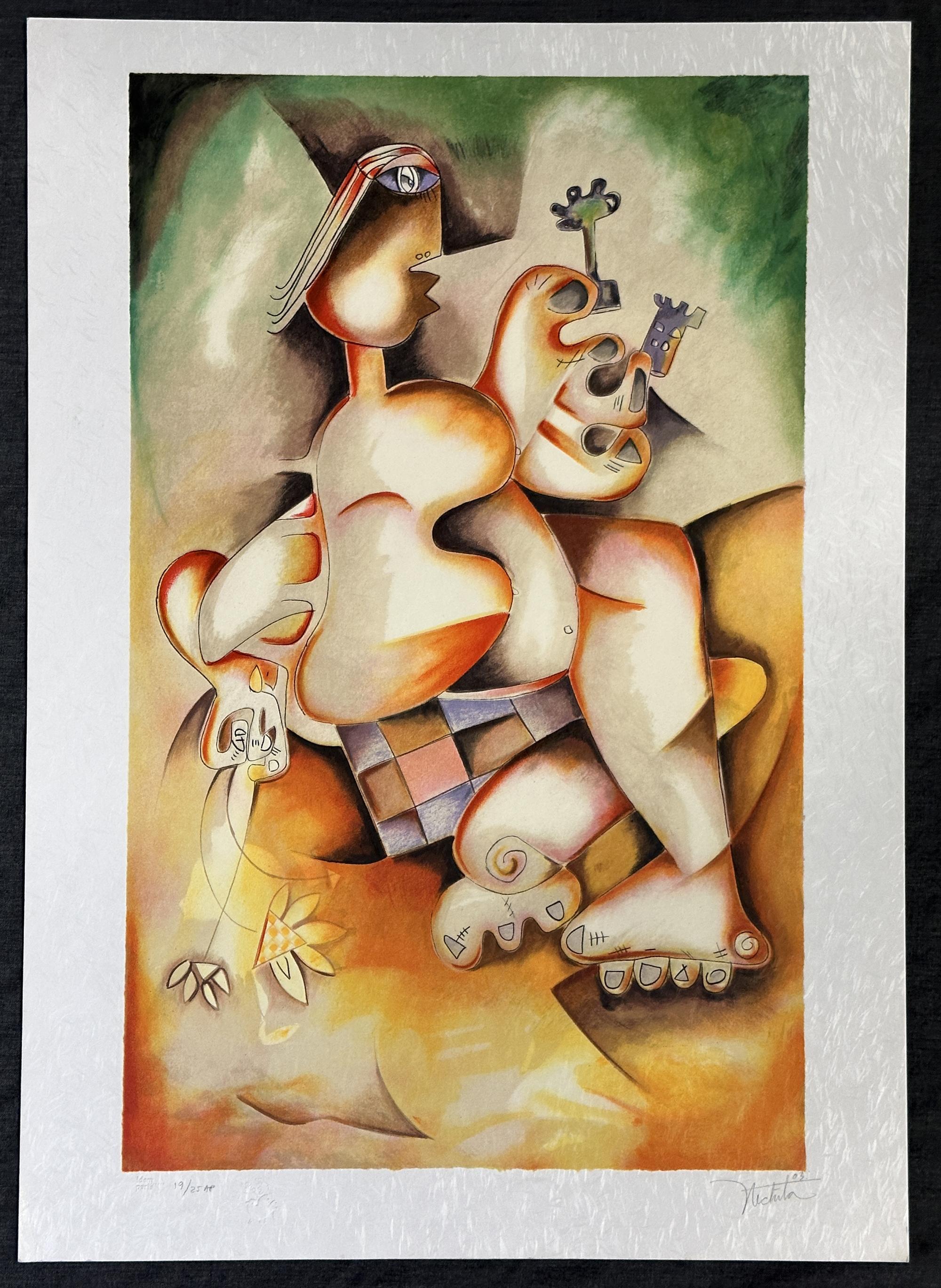 Montrez-moi que vous vous souciez de moi... 2003 Lithographie signée à tirage limité - Print de Alexandra Nechita