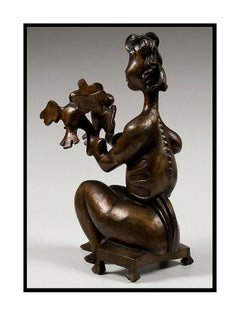 Alexandra NECHITA BRONZE SCULPTURE Let There Be Peace Signed Petite Picasso Art