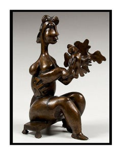 Alexandra NECHITA BRONZE SCULPTURE Let There Be Peace Signed Petite Picasso Art