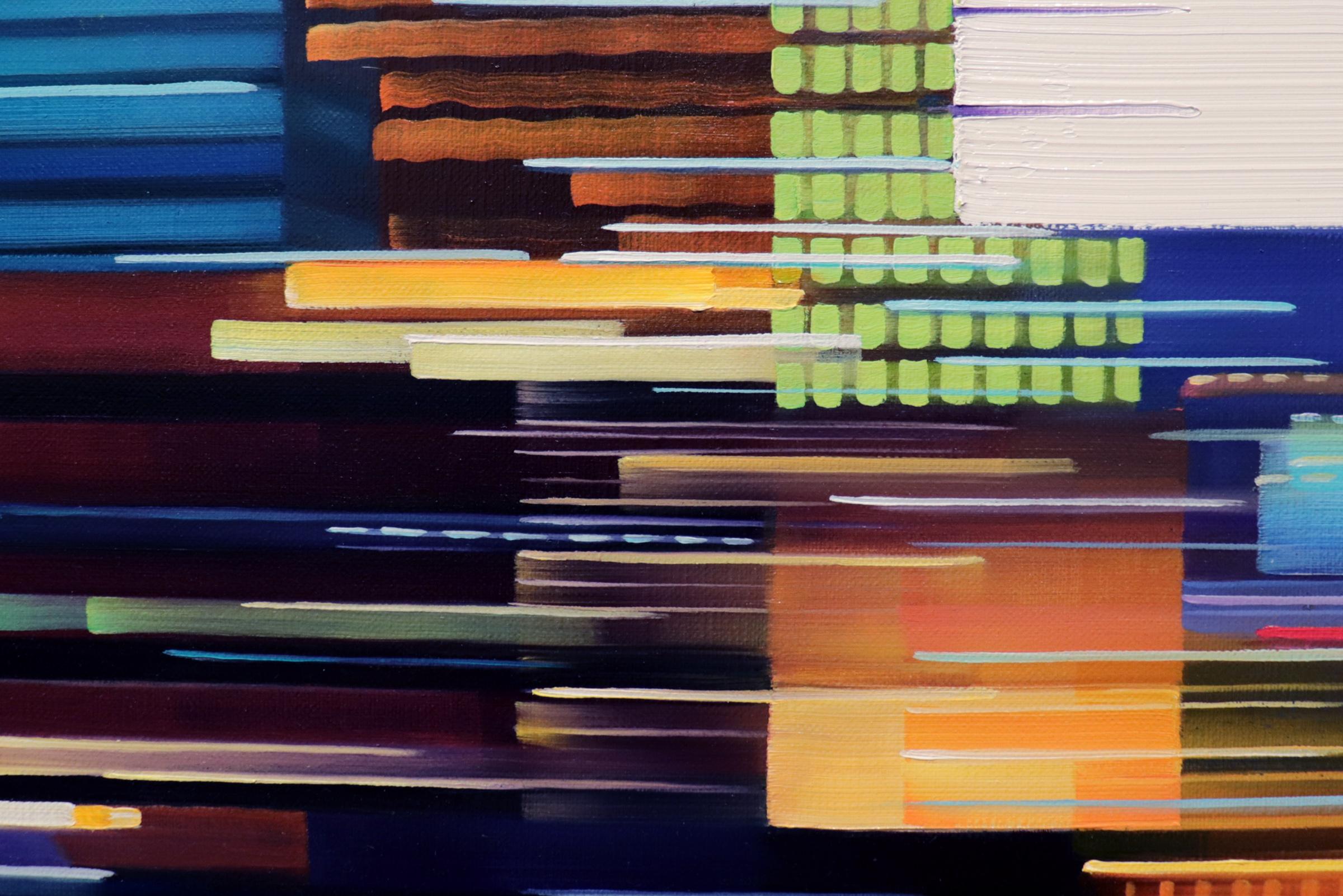 BLUR 2, BLUR TRANSIENTE - Realismo - Paisaje urbano - Luces en movimiento - Painting de Alexandra Pacula