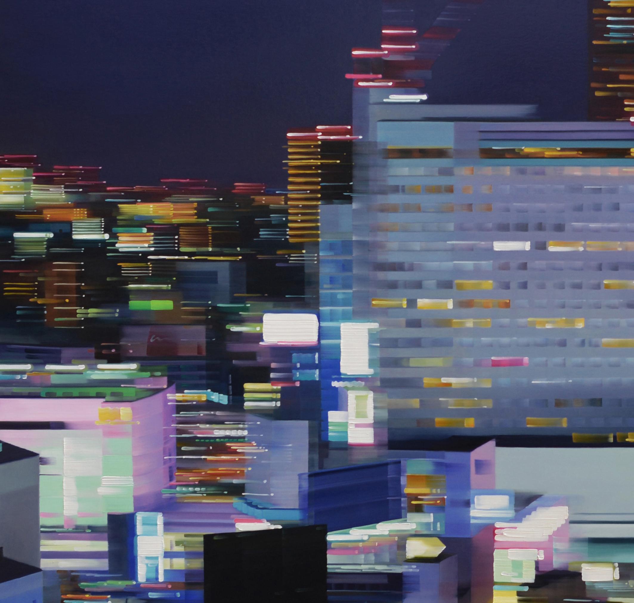 Digitale – Zeitgenössische Tokyo Cityscape / Stadtbeleuchtung / Realismus im Angebot 2