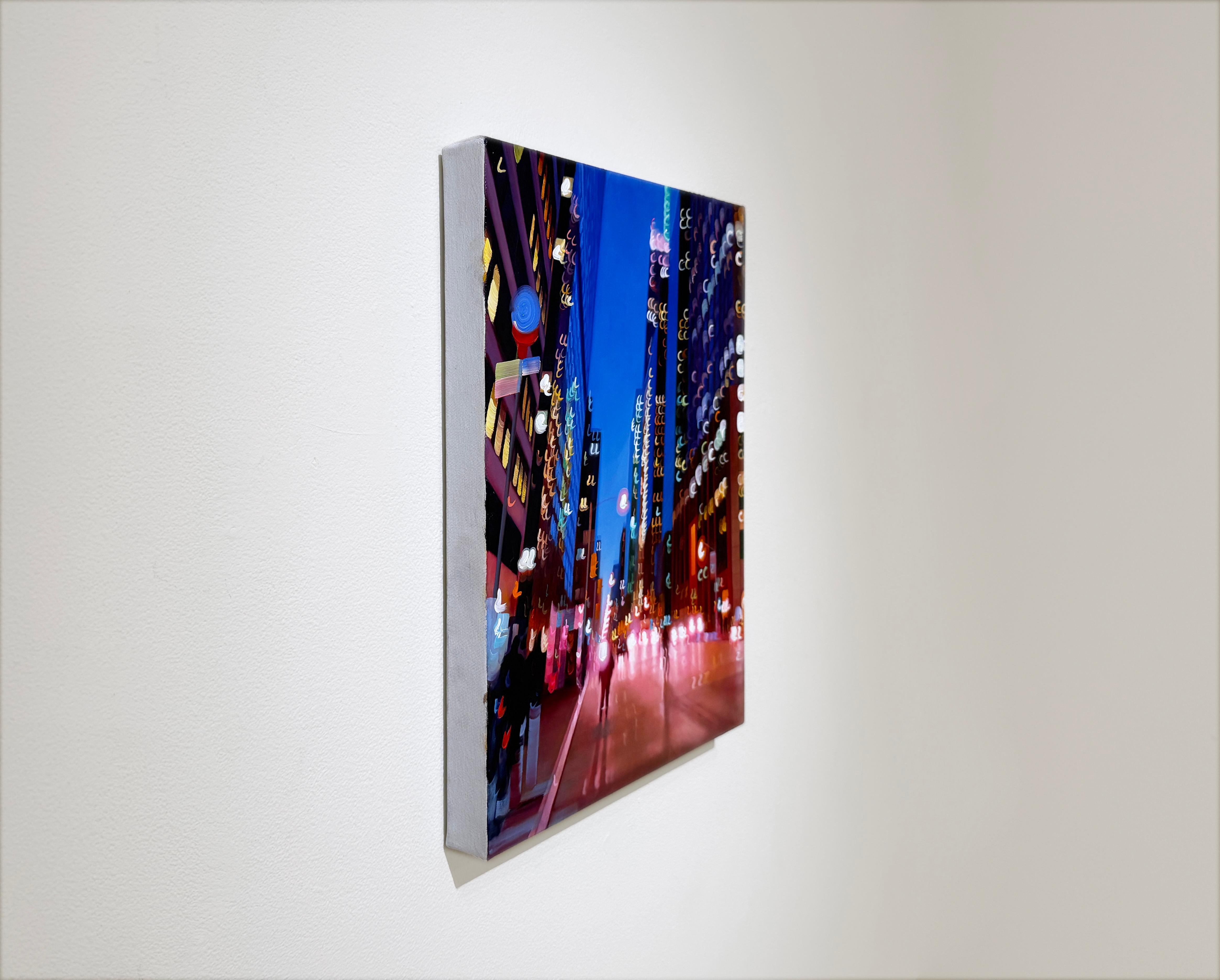 EVENING GLOW - New York City / Realism / Cityscape / Small Works - Contemporary Painting by Alexandra Pacula