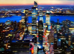 HYPNOTIZING LIGHTS, cityscape, night time, new york city, midtown, neon, hudson