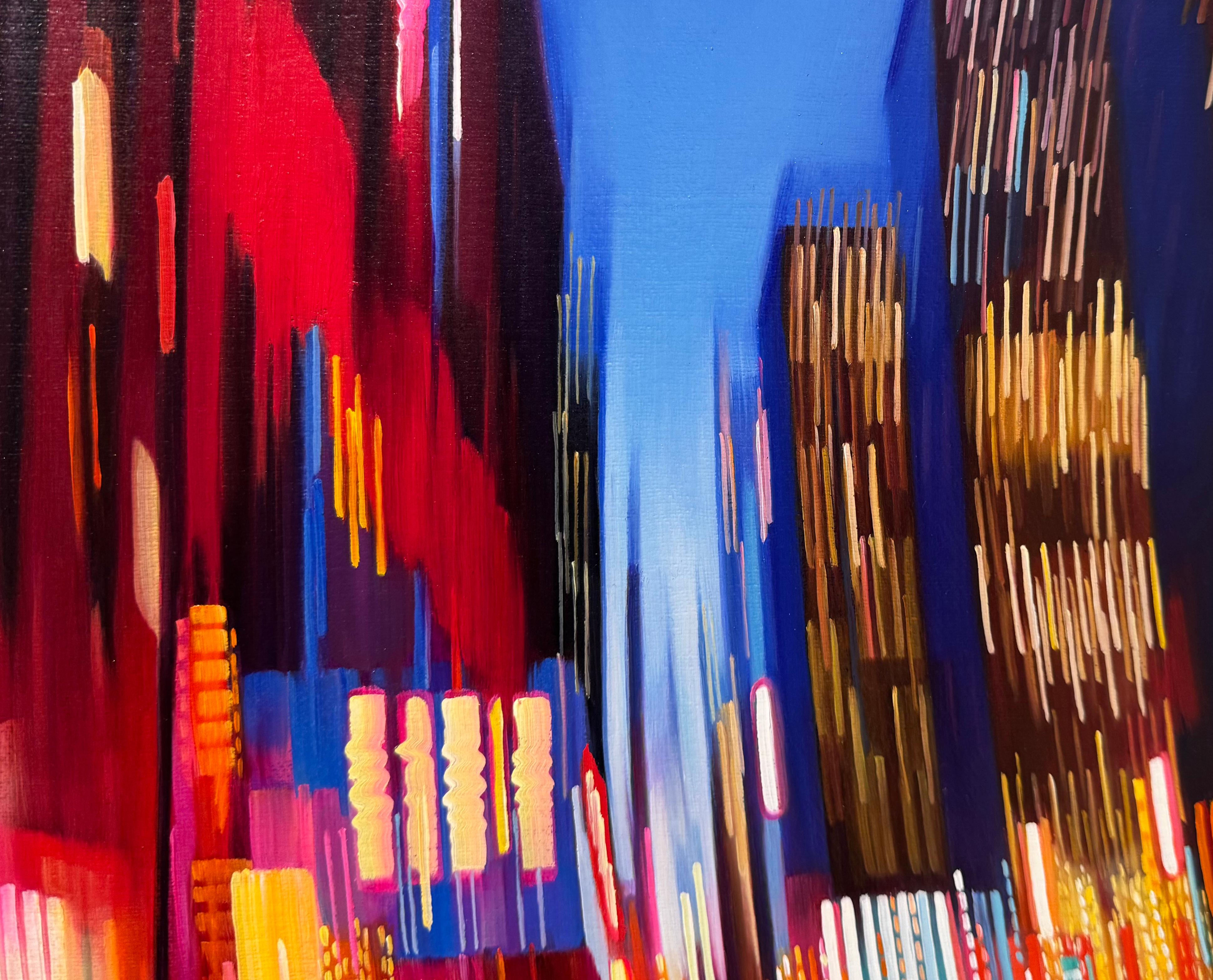 OFF AXIS - Ciudad de Nueva York / Paisaje urbano / Realismo / Color / Ciudad abstracta en venta 2
