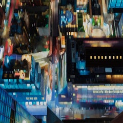 ON THE EDGE - Contemporary Cityscape / Neon Lights / New York City / Urban