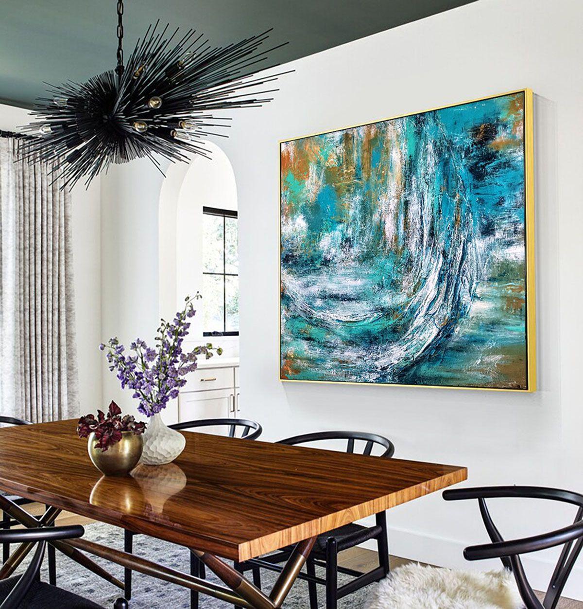 Aegean Sea, Mixed Media on Canvas - Abstract Mixed Media Art by Alexandra Petropoulou