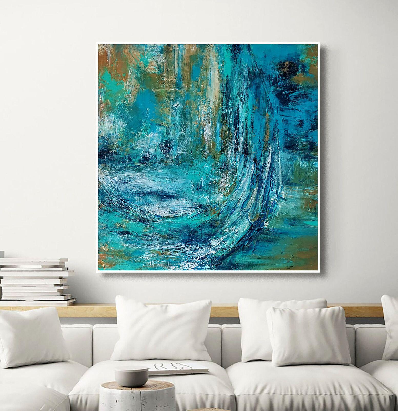 Aegean sea, Mixed Media on Canvas For Sale 1
