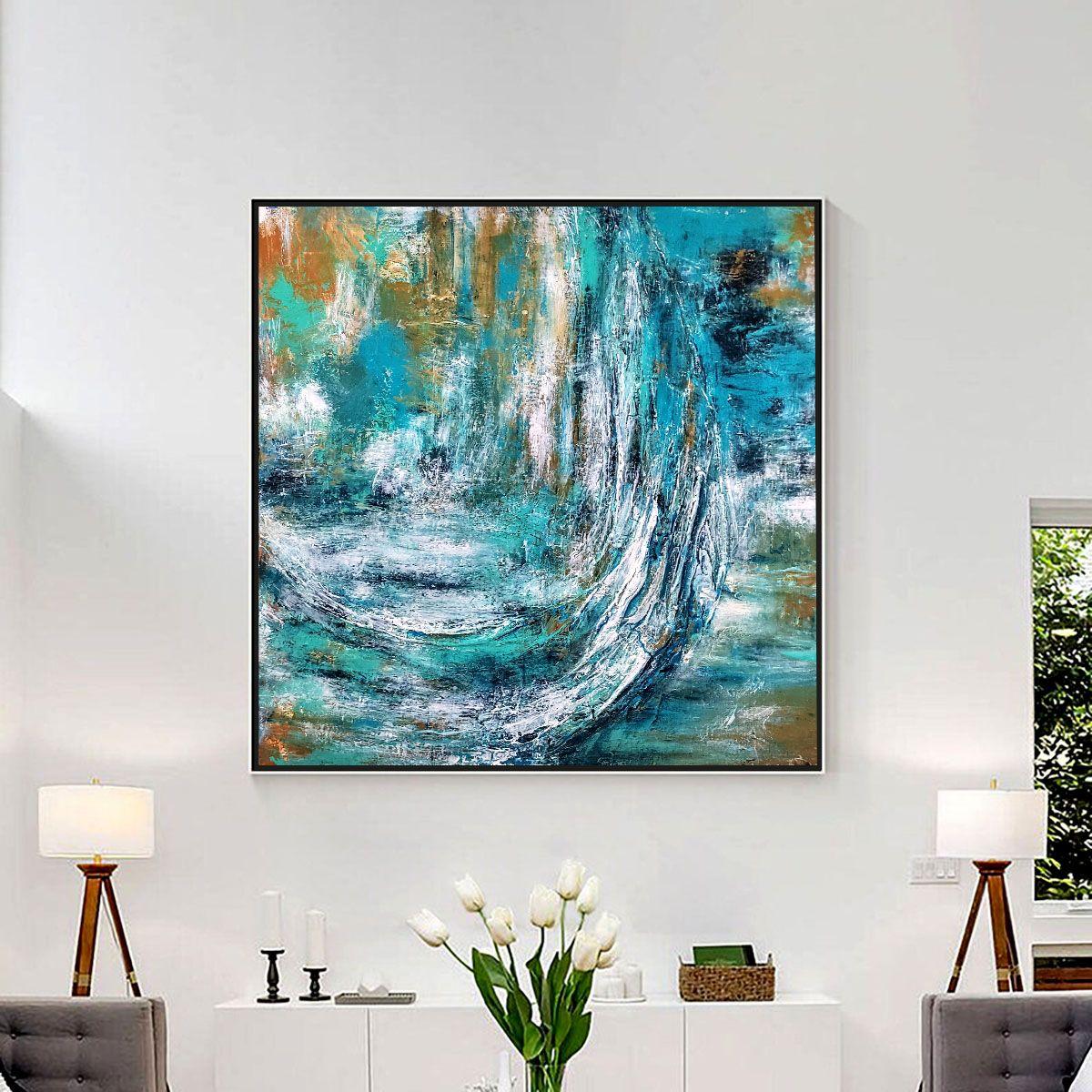 Aegean Sea, Mixed Media on Canvas For Sale 2