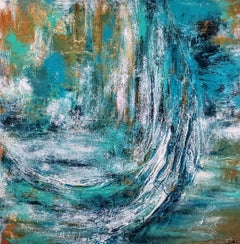 Aegean Sea, Mixed Media auf Leinwand