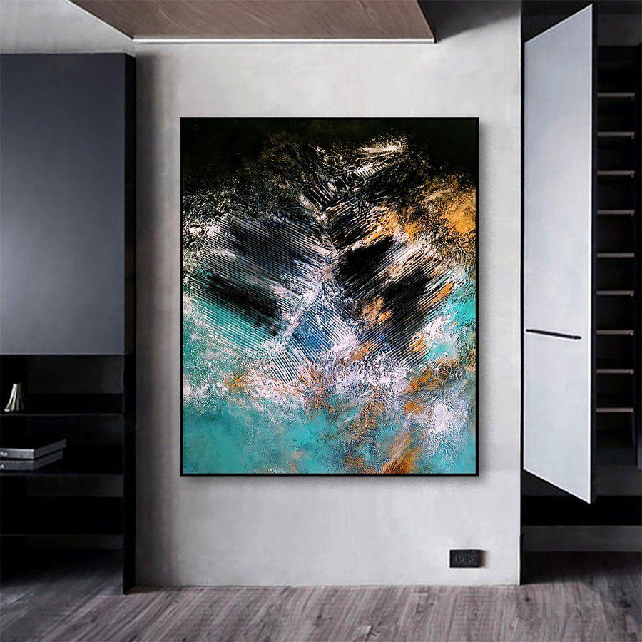 Costa, tecnica mista su tela - Mixed Media Art Astratto di Alexandra Petropoulou
