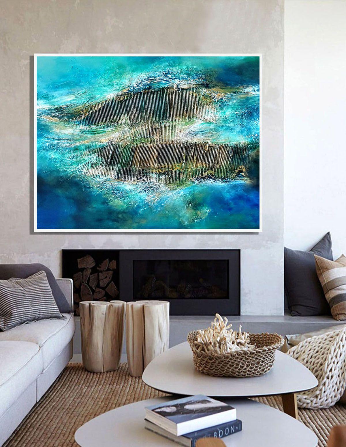 Acrilico su tela, Tecnica mista, Texture, 120x100x2cm  Viene spedito pronto per essere appeso  Medium: Colori acrilici di alta qualità, vernice ad alta brillantezza,  Questo quadro è realizzato su una tela di alta qualità avvolta in una galleria