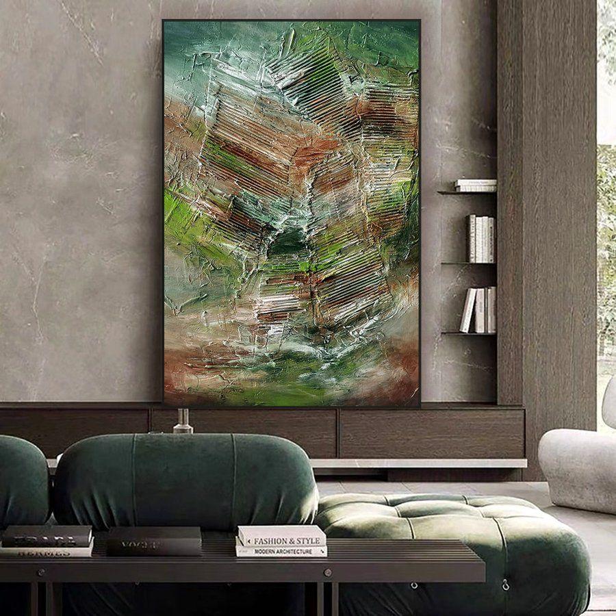 Mysterious Forest, Mixed Media on Canvas - Abstract Mixed Media Art by Alexandra Petropoulou