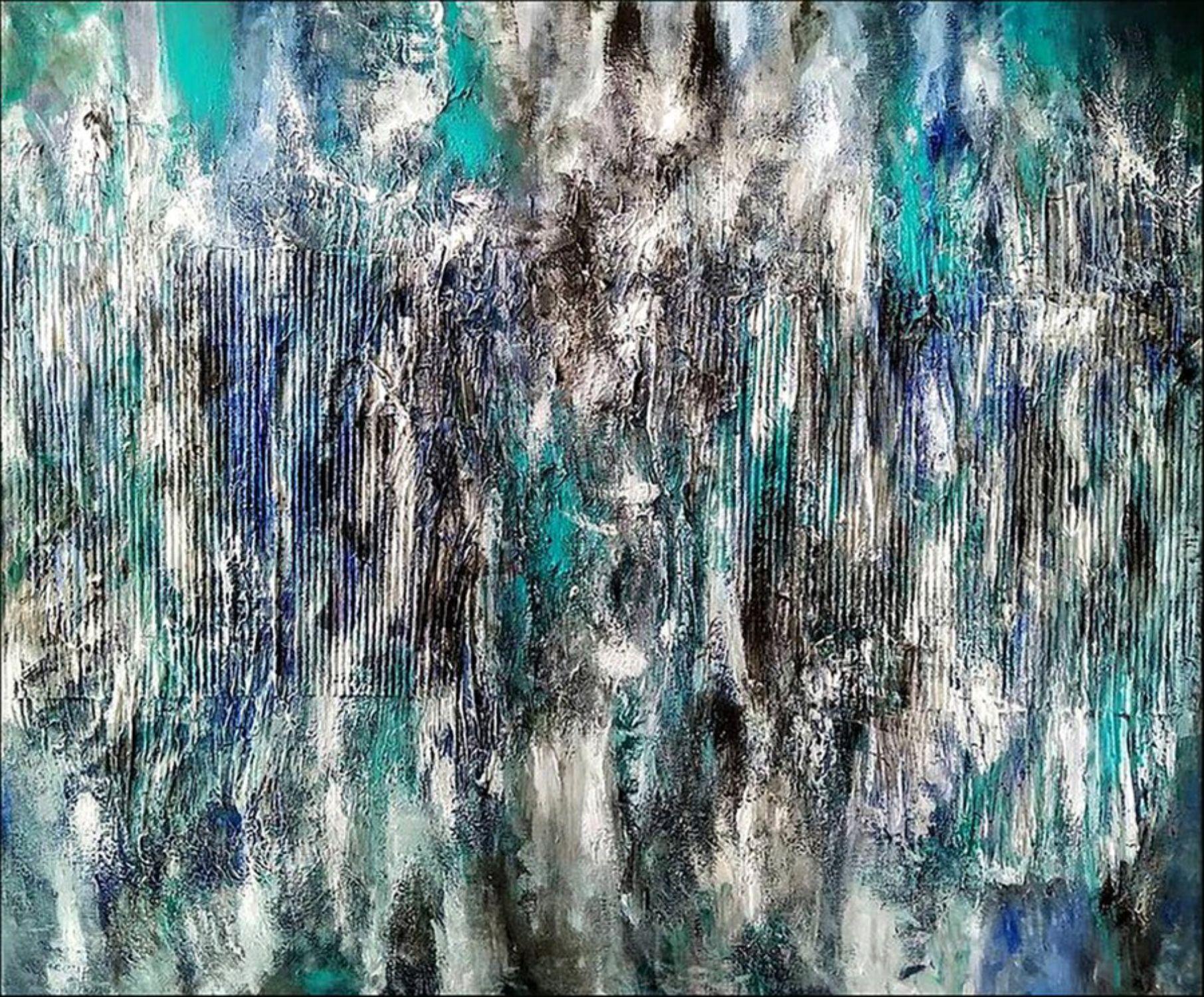Ocean drops, Mixed Media on Canvas - Mixed Media Art by Alexandra Petropoulou