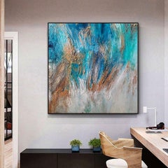 Shades of blue, Mixed Media on Canvas