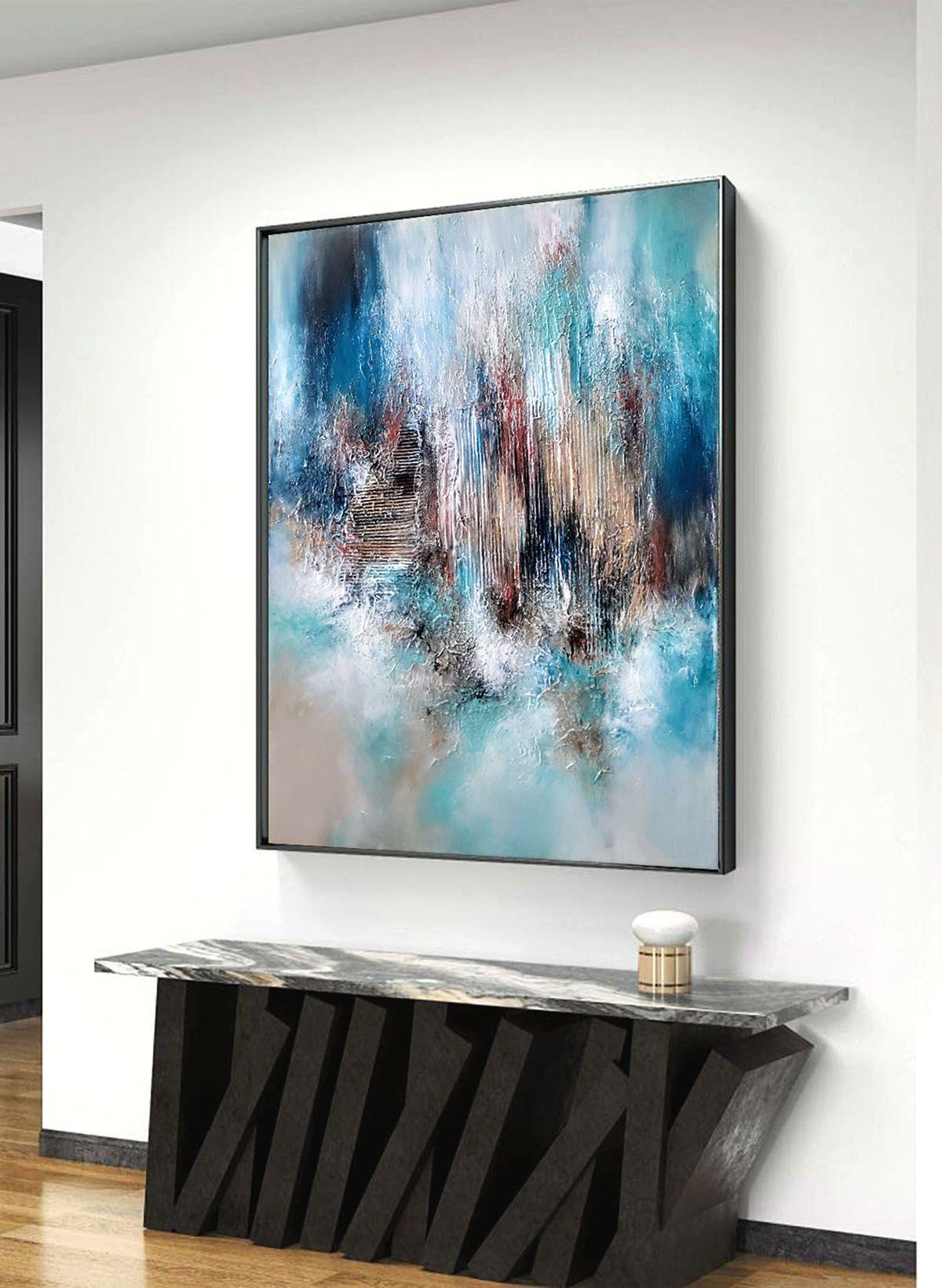 SOMEWHERE, tecnica mista su tela - Mixed Media Art Espressionismo astratto di Alexandra Petropoulou