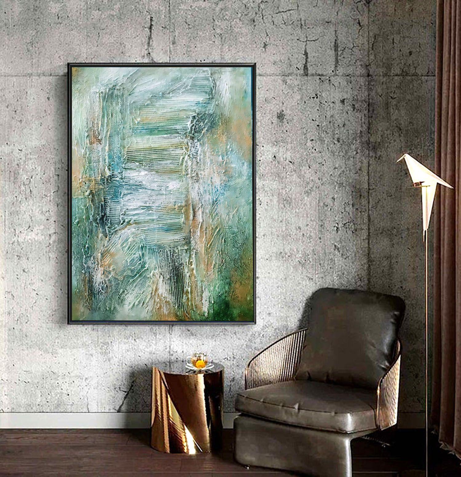 Acrilico su tela, Texture, 70x100x2cm Spedizione pronta da appendere Medium: Colori acrilici di alta qualità, Vernice ad alta lucentezza, Questo quadro è realizzato su tela di alta qualità avvolta in una galleria senza punti metallici visibili.