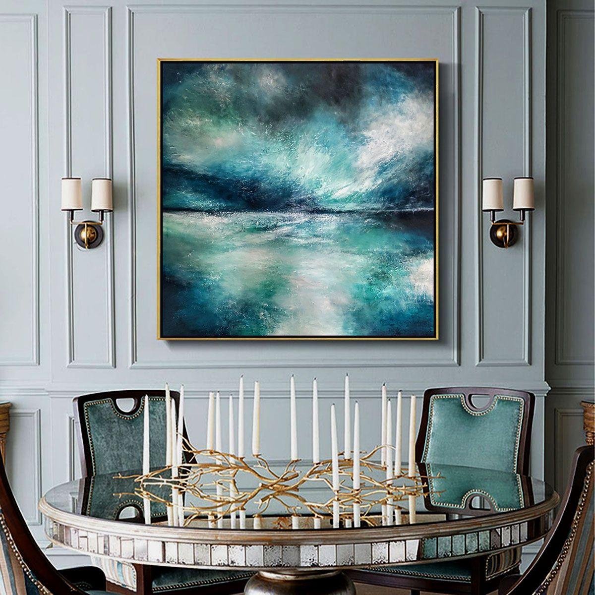 Acrílico sobre lienzo, Textura,100x100x2cm  Se envía listo para colgar  Medio: Colores acrílicos de alta calidad, barniz de alto brillo,  Este cuadro está realizado en lienzo de alta calidad envuelto para galería, sin grapas visibles. Los laterales