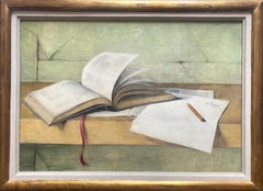 La pagina bianca: Donna artista modernista americana dell'Avant Garde, natura morta cubista