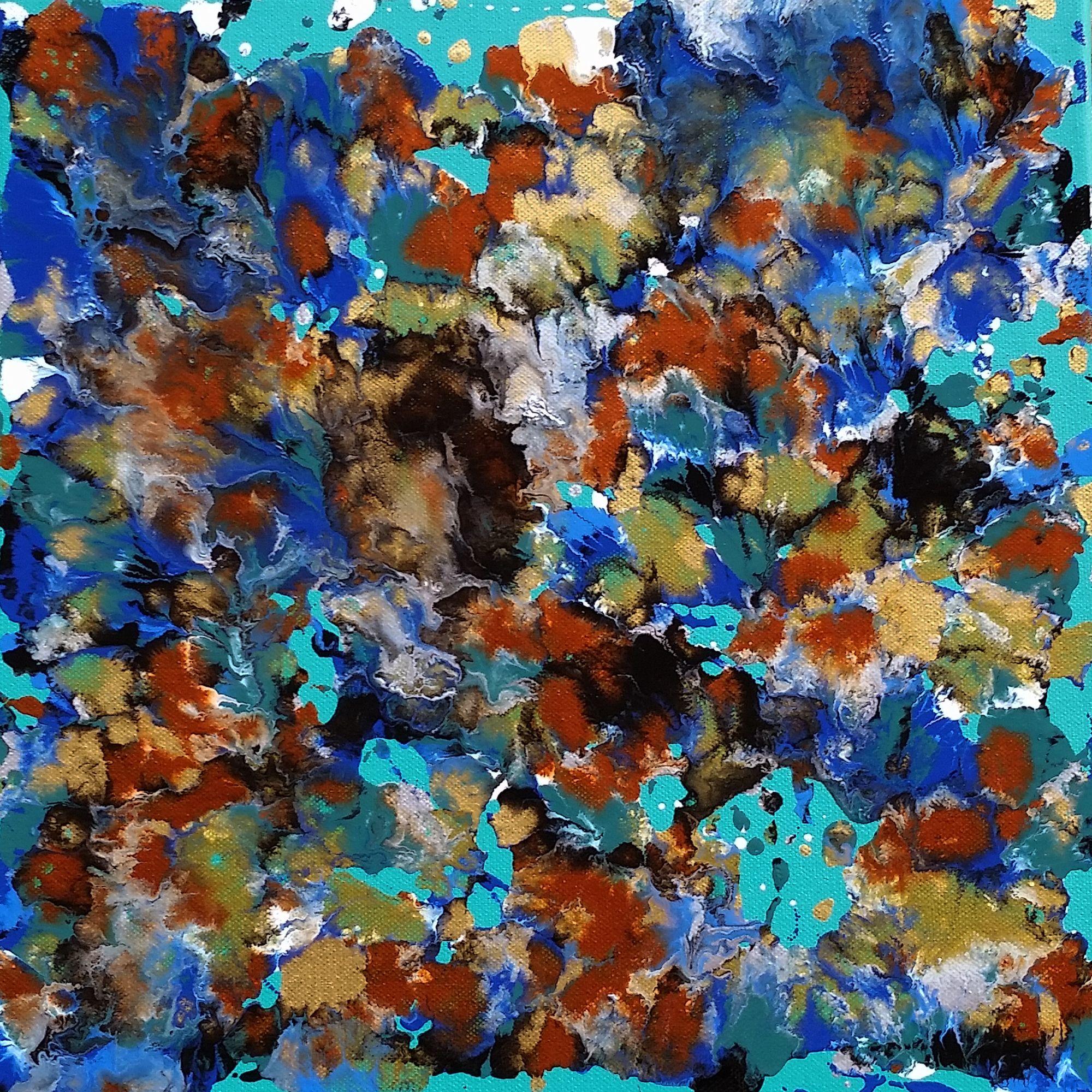 Fluid Ocean, Mixed Media on Canvas - Mixed Media Art by Alexandra Romano