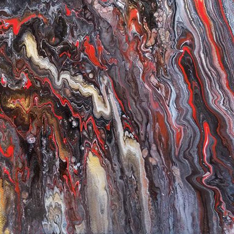 Hell Cave - Abstract Painting by Alexandra Romano
