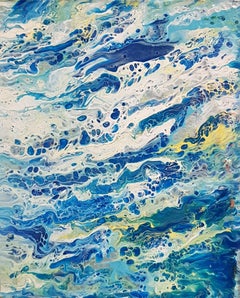 Ocean Bubbles, Mixed Media on Canvas