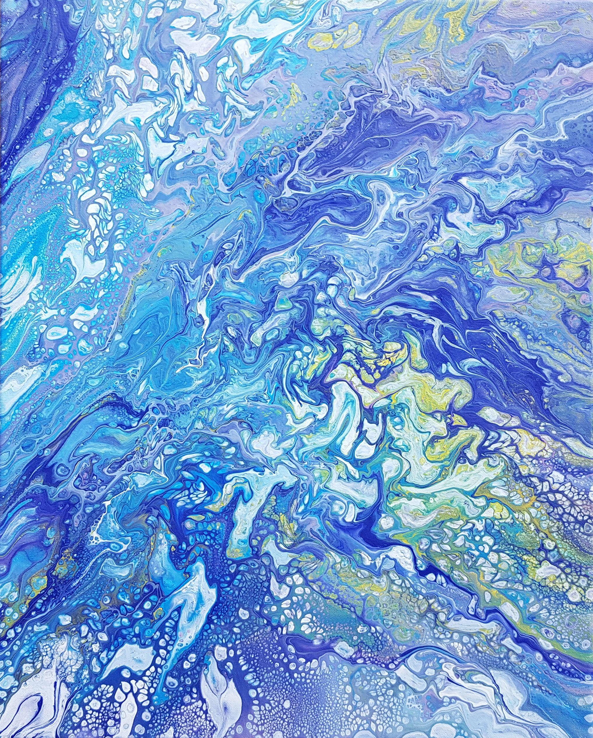 Peinture « Aphrodite's Wet Dream » (Le rêve d'Aphrodite), acrylique sur toile - Painting de Alexandra Romano