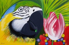 Bird of Paradise  36 x 24 IN, Painting, Oil on Canvas