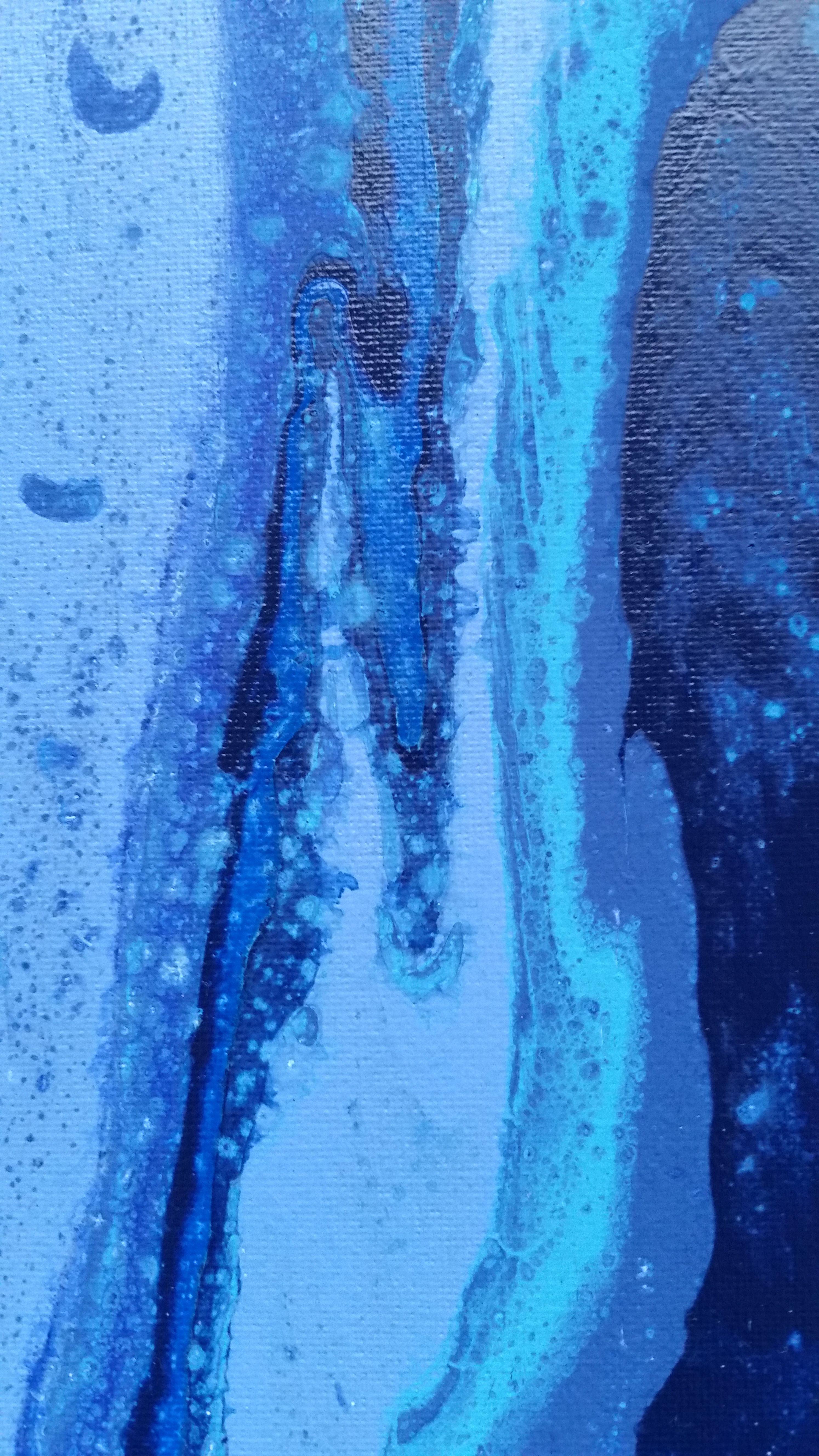 blue acrylic wall art