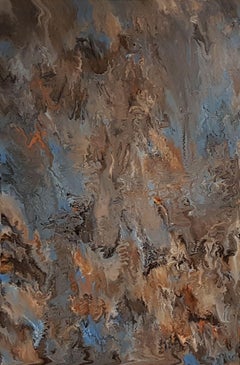 Marmo blu  24 x 36 IN, Pittura, Olio su tela