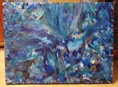 Blauer Tundra, Gemälde, Acryl auf Leinwand
