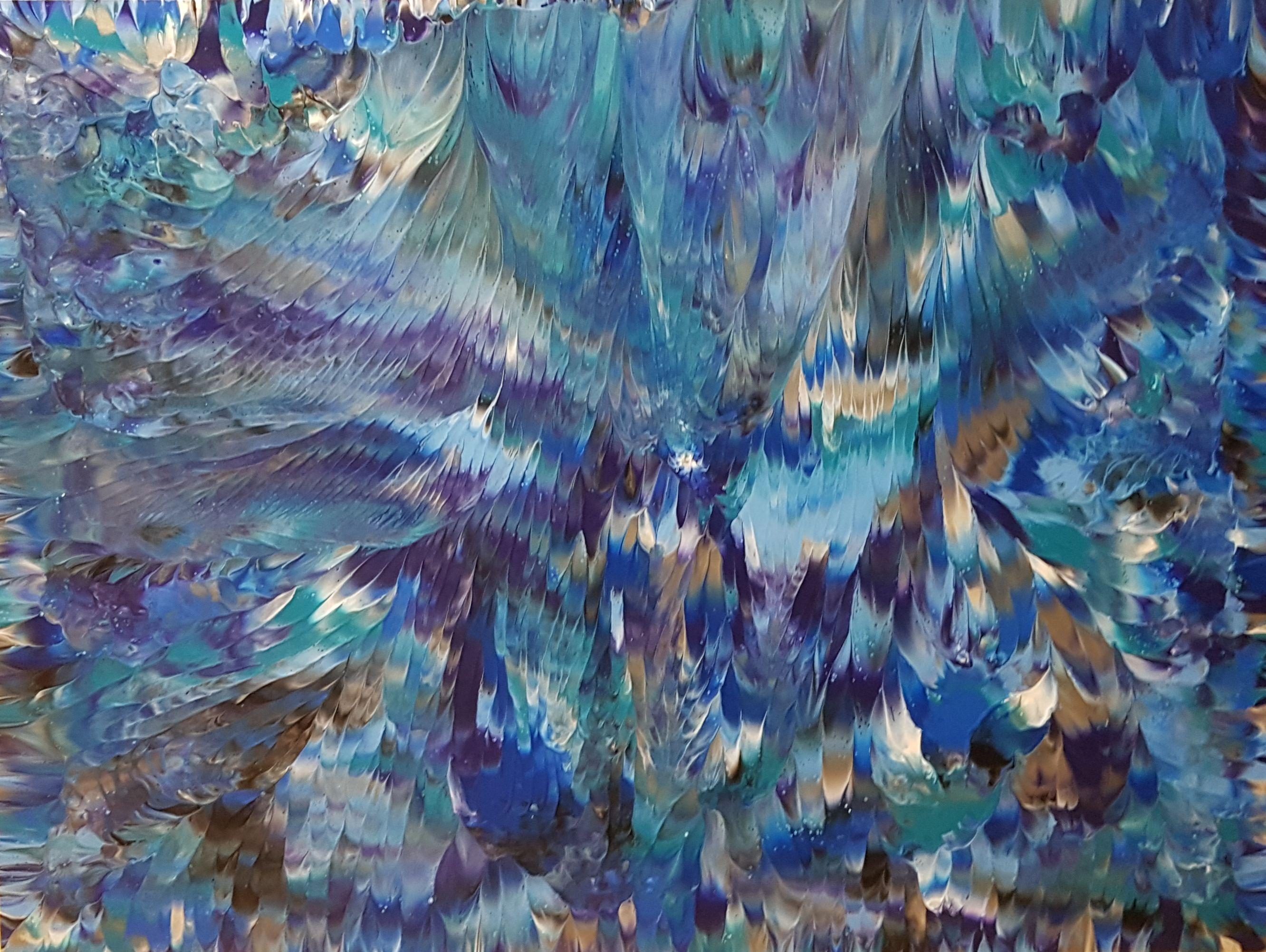 Tundra azul, Pintura, Acrílico sobre lienzo - Painting de Alexandra Romano